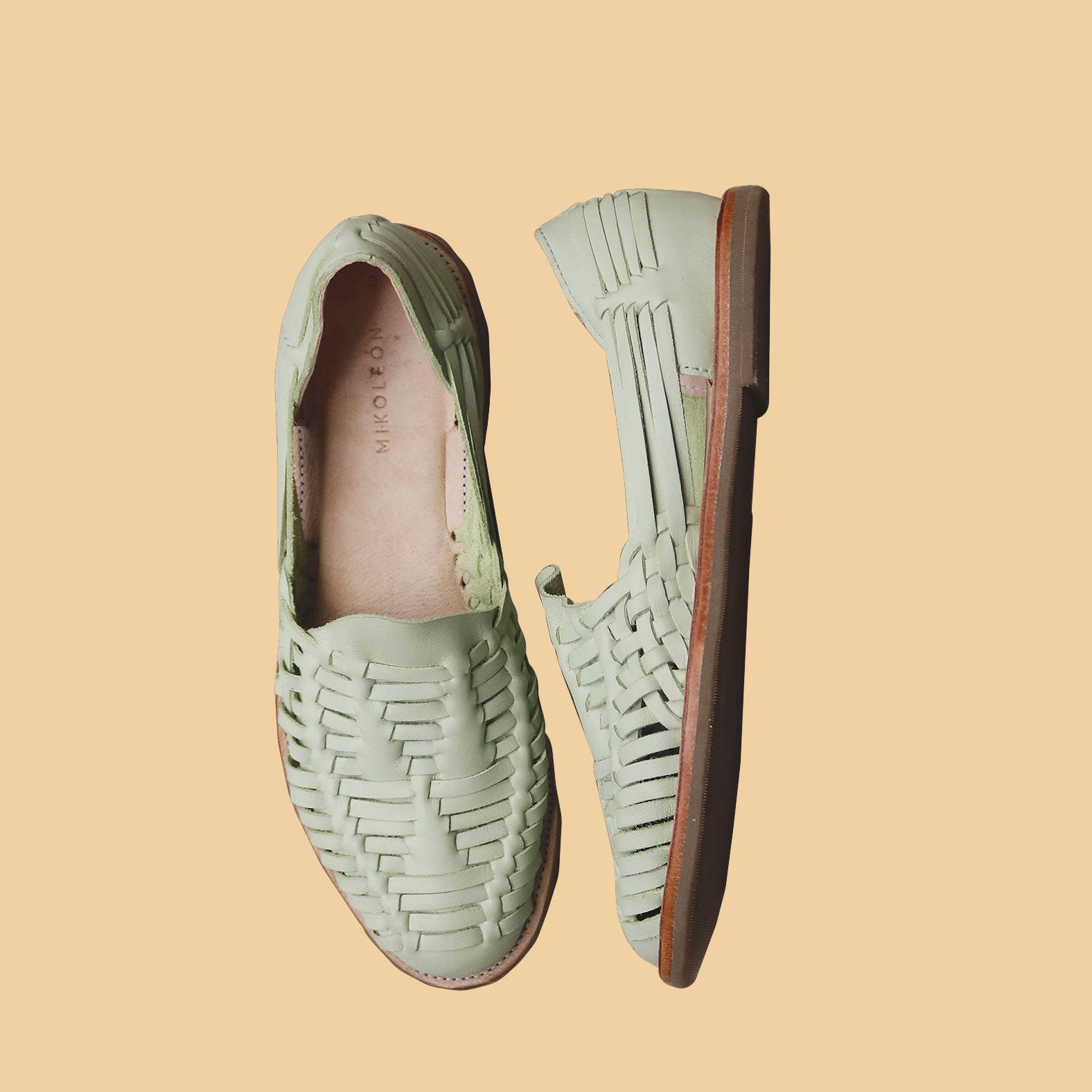 MK24137 NEW Huarache Loafers Avocado [Women's Leather Sandals