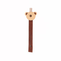 MK221616 - Bear Paci Clip Mocca [Baby Leather Accessory]