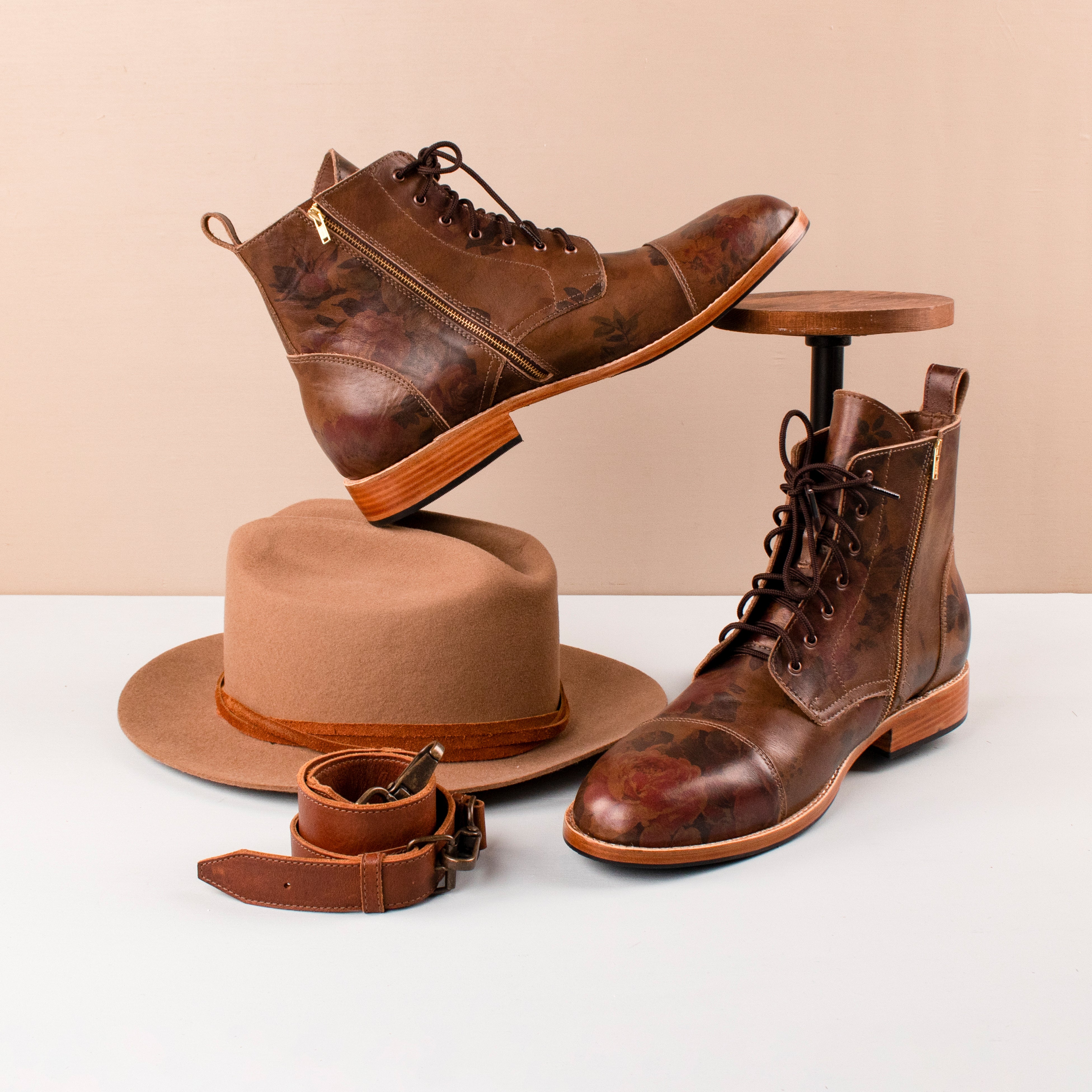 custom leather boots mens