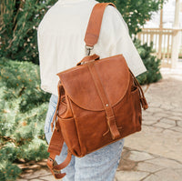 MK22562-MD - Custom Leather Backpack Medium [All Leather Backpack]