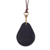 MK211414-N - Keychain AirTag Necklace Find my Car/Purse/Keys Black [Leather Accessory]