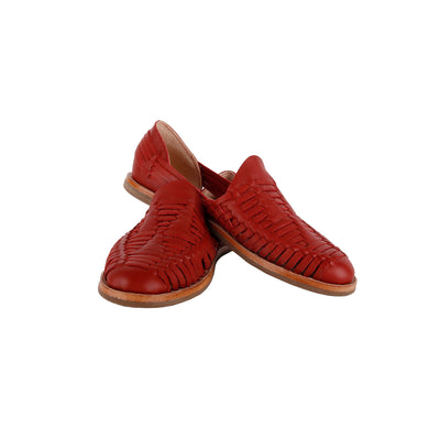 MK24140 - NEW Huarache Loafers Red [Women's Leather Sandals]