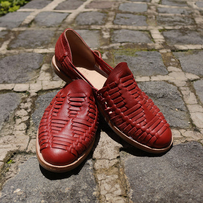 MK24140 - NEW Huarache Loafers Red [Women's Leather Sandals]