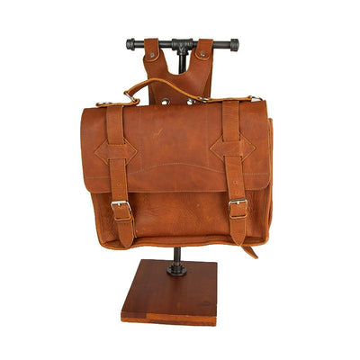 MS4157 - Vintage All Leather Satchel - SAMPLE
