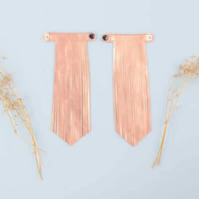 MK22947 - Adela Leather Tassels Set - Rose Gold [Leather Accessory]