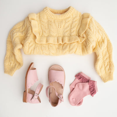 MK22735 - Bloom Sandals Blush [Children's Leather Sandals]