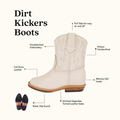 MK22860 - Dirt Kickers Boots Bone [Western Leather Boots 