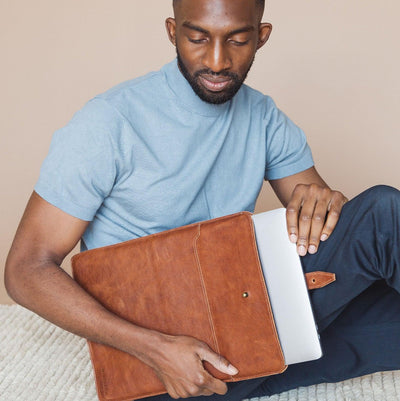 WMK221034 - Leather Laptop Sleeve