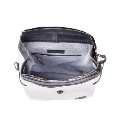 MS4201 - Embroidered Denim Backpack - Floral - SAMPLE