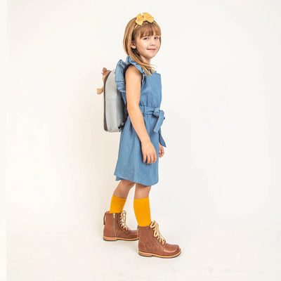 MK221601 - Upcycled Denim & Leather Backpack