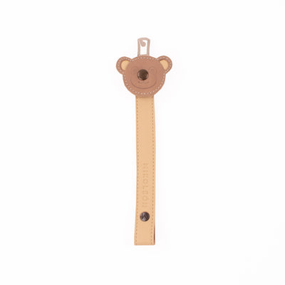 MK221610 - Bear Paci Clip Butter [Baby Leather Accessory]