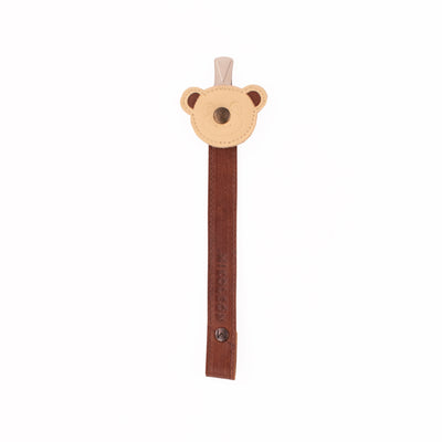MK221616 - Bear Paci Clip Mocca [Baby Leather Accessory]
