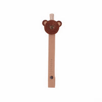 MK221614 - Bear Paci Clip Sand [Baby Leather Accessory]
