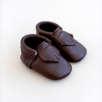 WMK221650 - Baby Moccasins Cafe [Baby Leather Shoes]