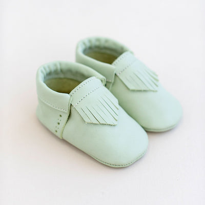 WMK221654 - Baby Moccasins Avocado [Baby Leather Shoes]