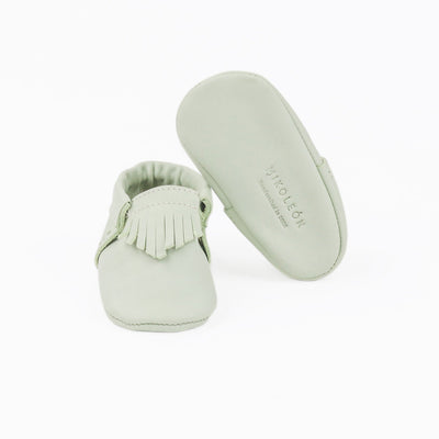 WMK221654 - Baby Moccasins Avocado [Baby Leather Shoes]