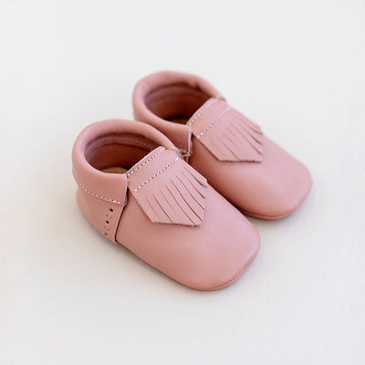 WMK221660 - Baby Moccasins Rosewood [Baby Leather Shoes]