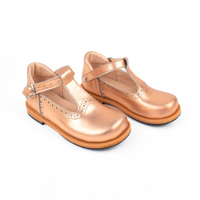 MK22768 - Mary Janes Shoes Rose Gold [Children's Leather Shoes]
