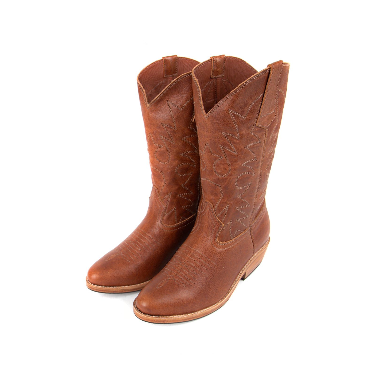 MK22896 - Etta Western Boots Mocca [Women's Leather Boots ...