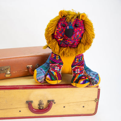 MM21507 - Patchwork OOAK Lion Decorative Pillow