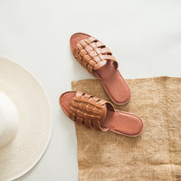 MK22810 - Playa Sandals Brown [Women's Leather Sandals]