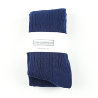 LSC116 - Navy Cable Knit Tights