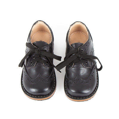 MK1081 - Brogue Oxfords Shoes Black [Children's Leather Shoes]