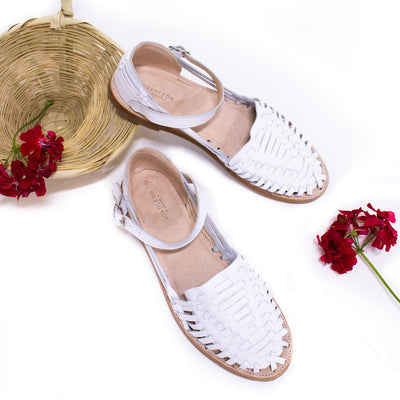 MK1085 - Market Huaraches White