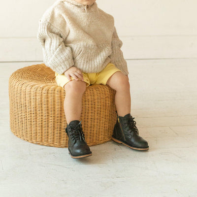 MK2002 - Heirloom Luxe Boots Black [Children Leather Boots]