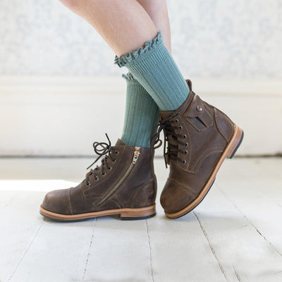 MK2004 - Heirloom Luxe Boots Café [Children Leather Boots]