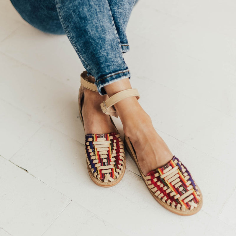 MK2036 - Market Huaraches Ankle Strap Tipicos | Sustainable Fashion made by artisans