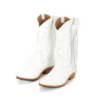 MK2103 - Etta Western Boots White [Women's Leather Boots]