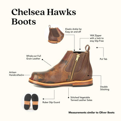 MK21134 - Chelsea Hawks Boots Fiore [Children's Leather Boots]
