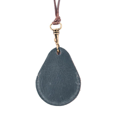MK211414-S - Keychain AirTag Necklace Find my Car/Purse/Keys Storm Blue [Leather Accessory]