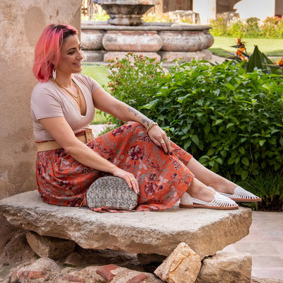 MK211576 - Upcycled Denim Cosmetic Case - Iris