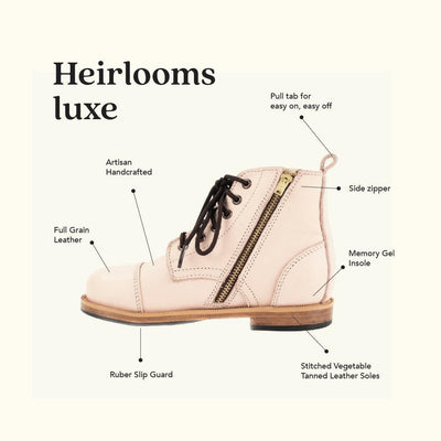 MK21657 - Heirloom Luxe Boots Blush [Children Leather Boots]