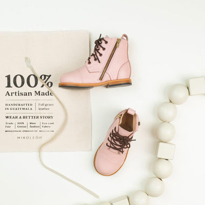 MK21657 - Heirloom Luxe Boots Blush [Children Leather Boots]