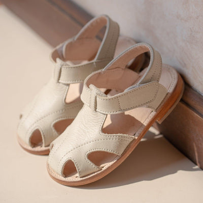 MK221060 - Rancho Sandals Bone [Children's Leather Sandals]