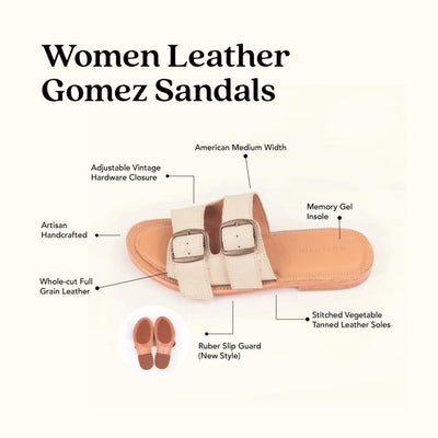 MK221088 - Gomez Sandals Bone [Women's Leather Sandals]