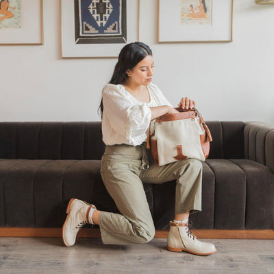 MK221102 - Leather Bohe Backpack