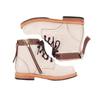 MK22360 - Oliver Luxe Boots Bone [Children's Leather Boots]
