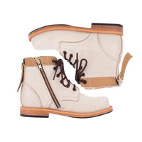 MK22361 - Oliver Luxe Boots Bone Beige [Children's Leather Boots]