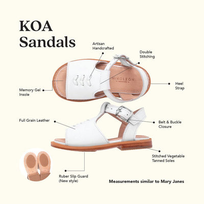 MK22525 - Koa Sandals White