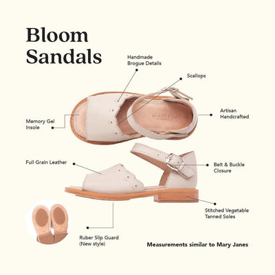 MK22545 - Bloom Sandals Bone [Children's Leather Sandals]