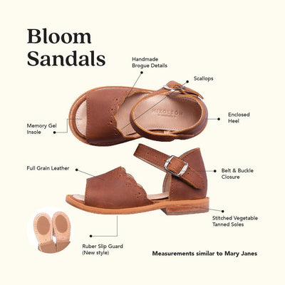MK22585 - Bloom Sandals Brown [Children's Leather Sandals]