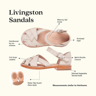 MK22620 - Livingston Sandals Bone [Children's Leather Sandals]