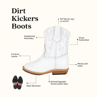 MK2270 - Dirt Kickers Boots White [Western Leather Boots]