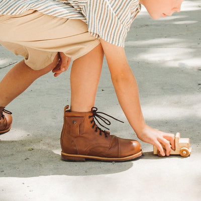 MK700 - Heirloom Classic Boots Brown [Children Leather Boots]