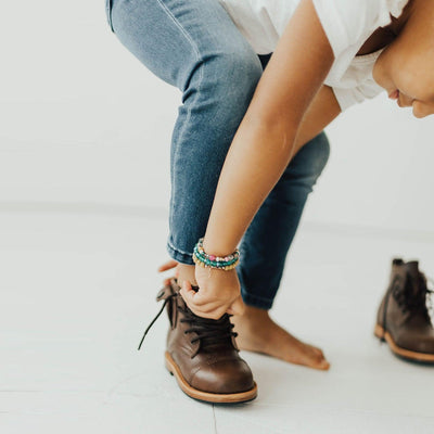 MK702 - Heirloom Classic Boots Café [Children Leather Boots]