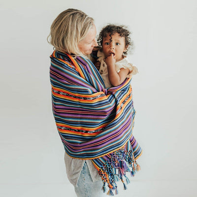 MM21028 - Rainbow Rebozo Throw Felicidad
